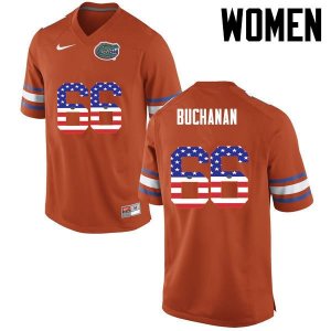 Women's Florida Gators #66 Nick Buchanan NCAA Nike Orange USA Flag Fashion Authentic Stitched College Football Jersey ETX3262CZ